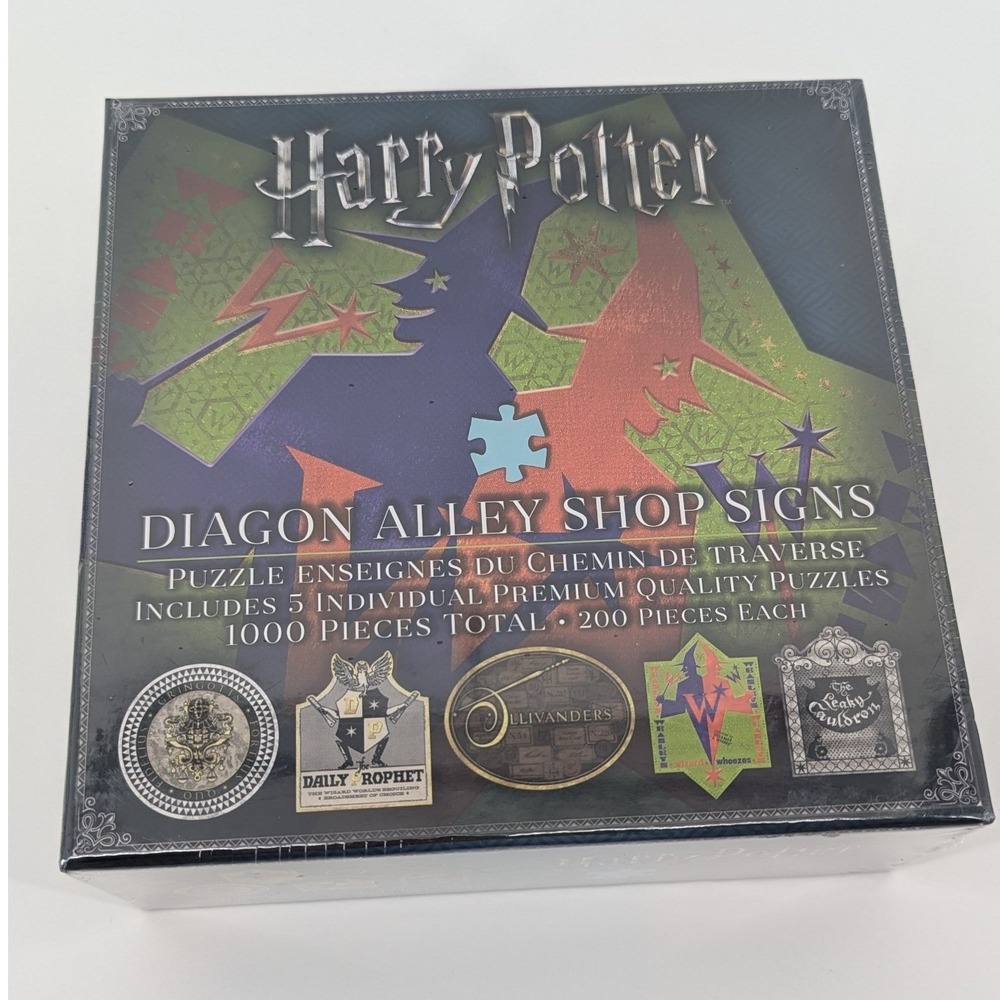 Harry Potter Diagon Alley Shop Signs 5 Puzzle Set 1000 Pieces Noble Collection